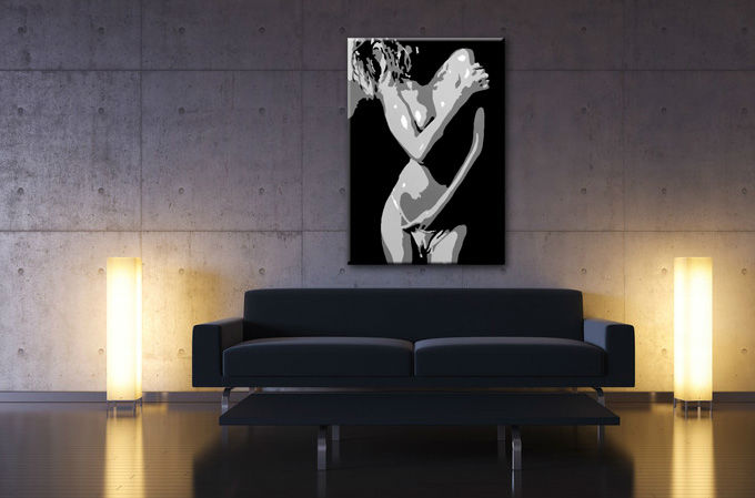 Kézzel festett POP ART festmény NUDE WOMAN 70x100 cm 70x100 cm